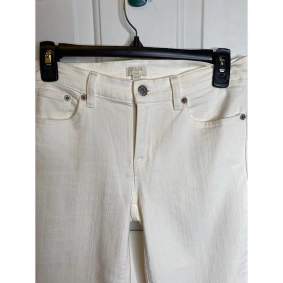 J.Crew Factory $80 8" Midrise Skinny Jean in White Denim Size 26X28 G1972 - Picture 4 of 5